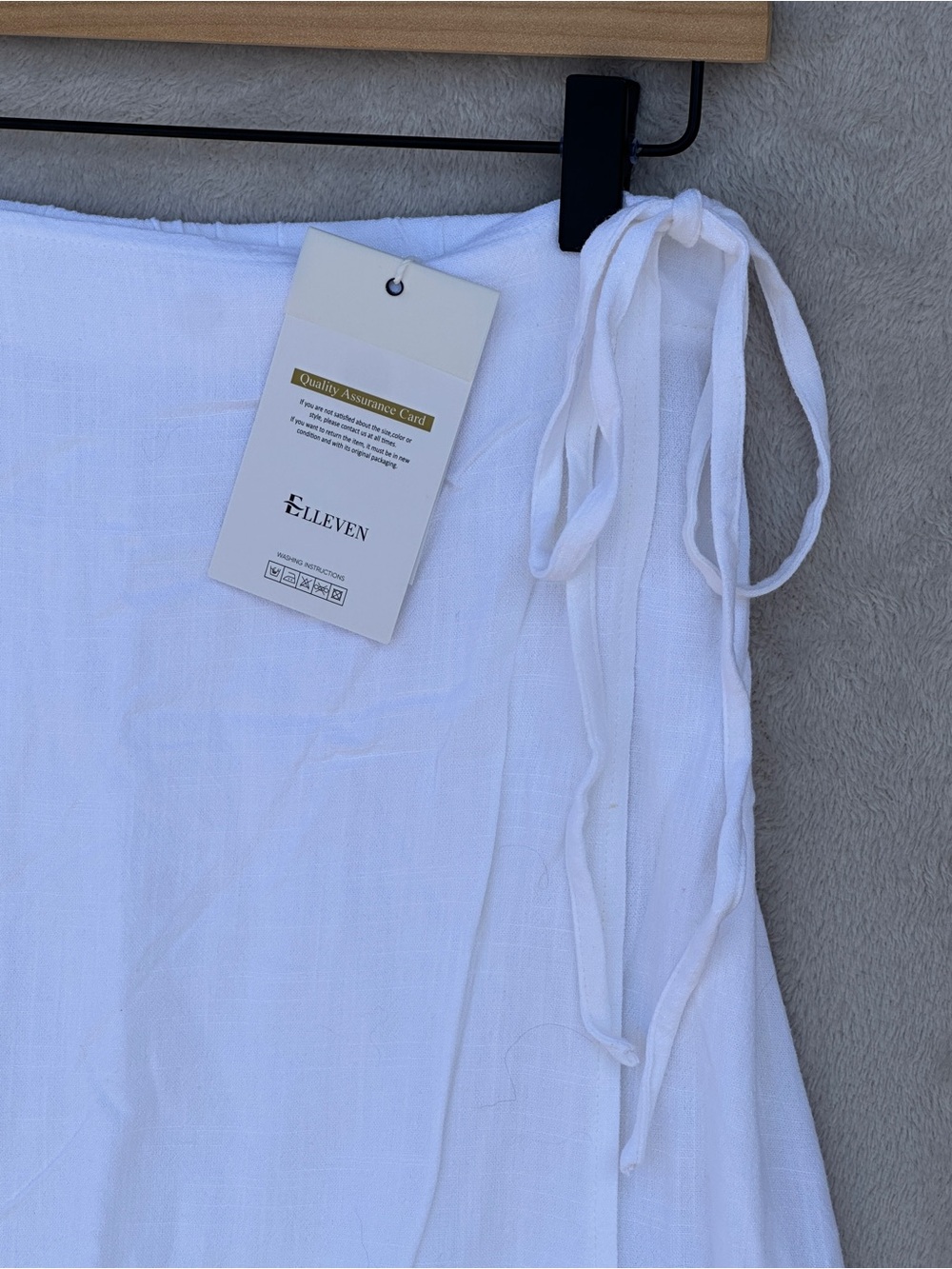 NWT White Wrap Skirt